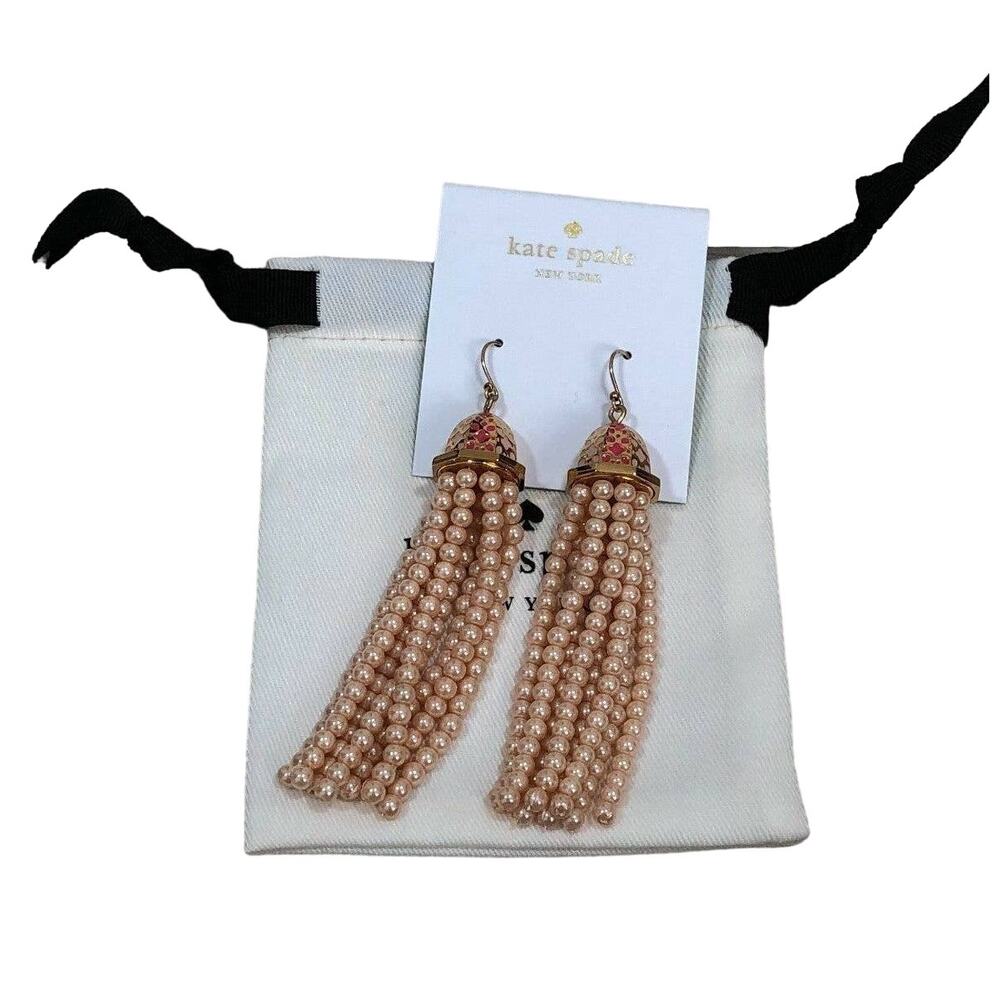 Kate Spade rambling rose lantern Tassel Earrings